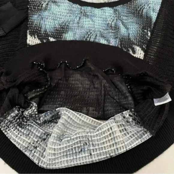 Alberto Makali Y2K M Floral Multicolor Abstract Knit Pullover Blouse Sweater - Picture 7 of 9